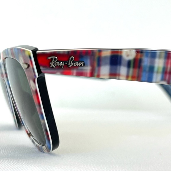 ♦️SOLD♦️RAY-BAN RB2140 Special Series Wayfarer Gray Lenses Multicolor Frame - Picture 7 of 15